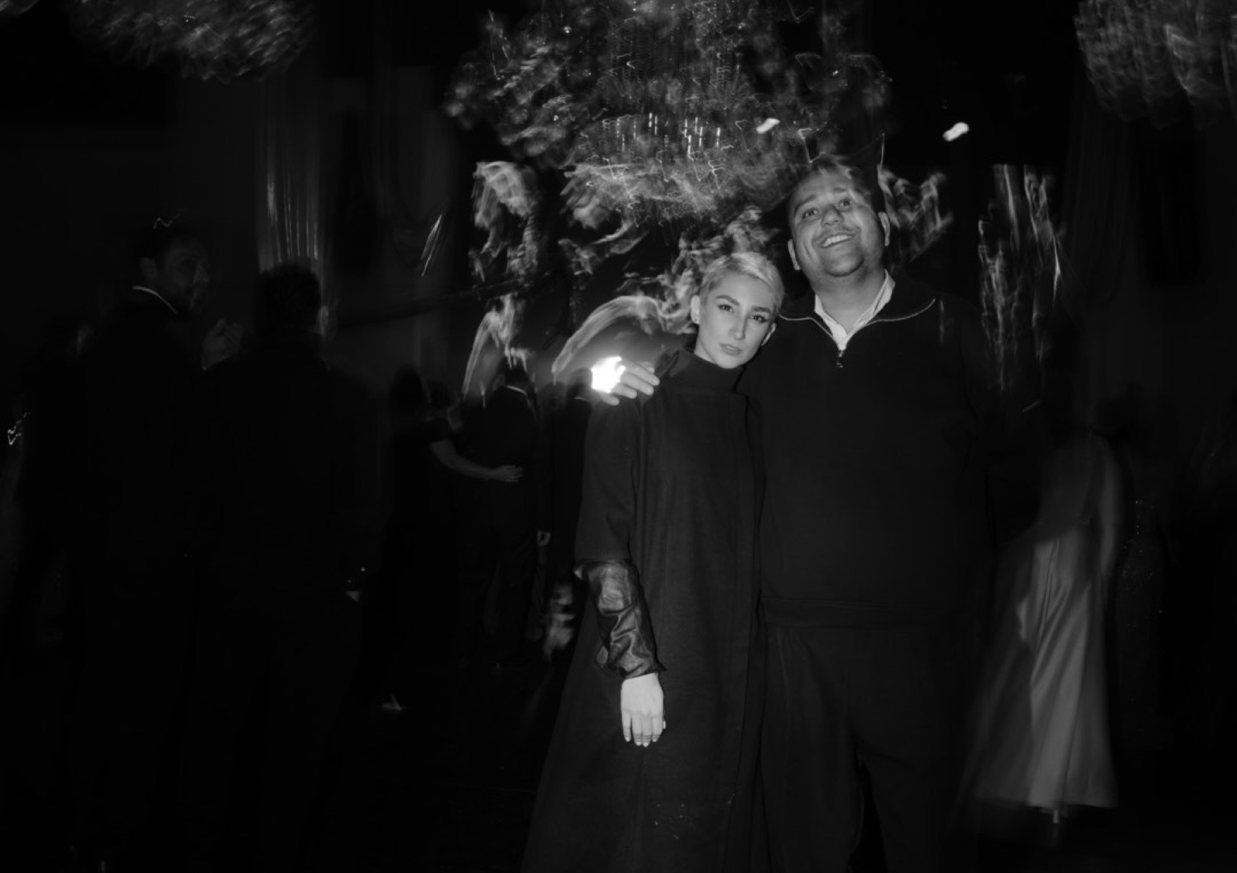 Faeze Yazdipour and Mahrad Hadi together at an evening celebration